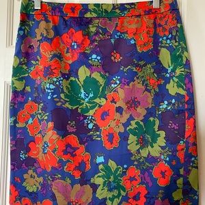 J. Crew The Pencil Skirt (Floral Pattern)